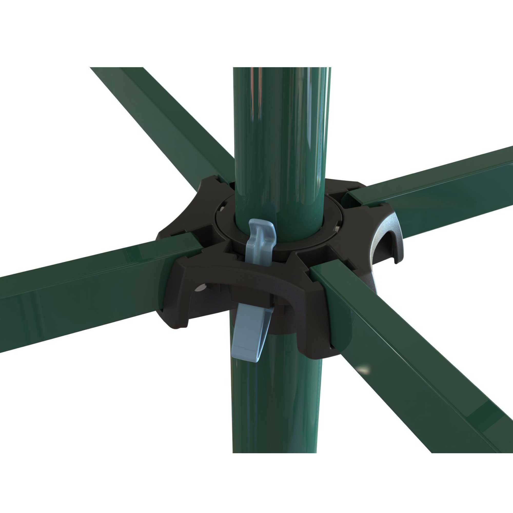 Hills Everyday Rotary 47 Clothesline in Norfolk Pine color, showcasing its 7 lines and sturdy design, perfect for large family washes.